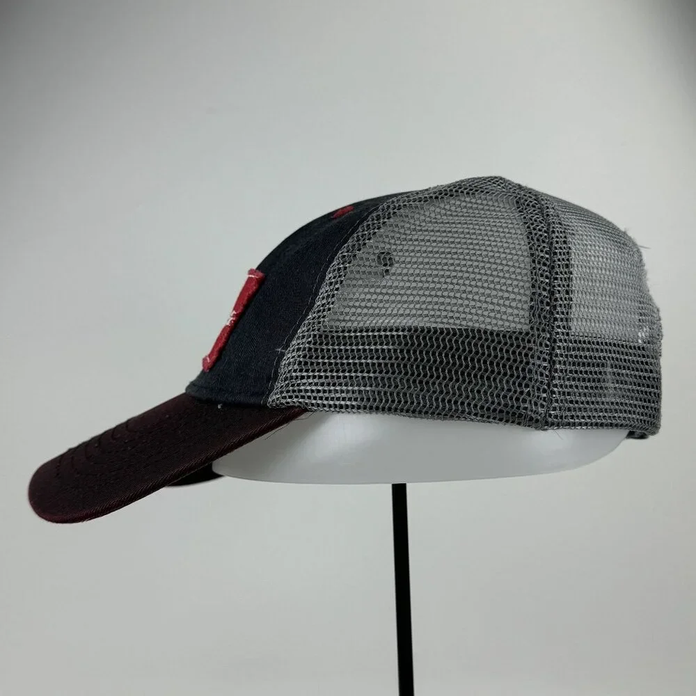 Snap-On Trucker Hat Patch Logo Mesh Gray Red Adjustable Hook Loop Cap OSFA - Picture 2 of 10